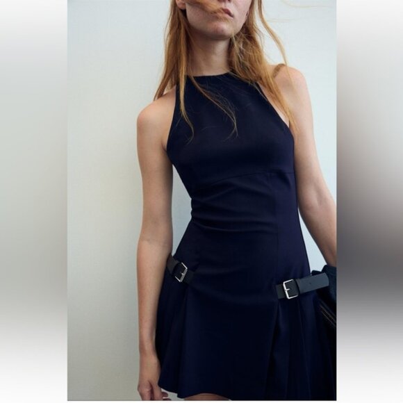 ZARA MINI DRESS WITH SIDE STRAPS - Picture 3 of 9
